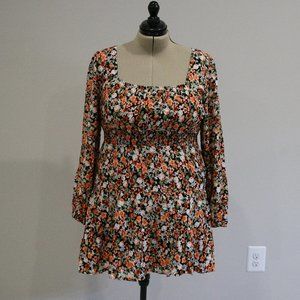 NWT Orange Floral Dress